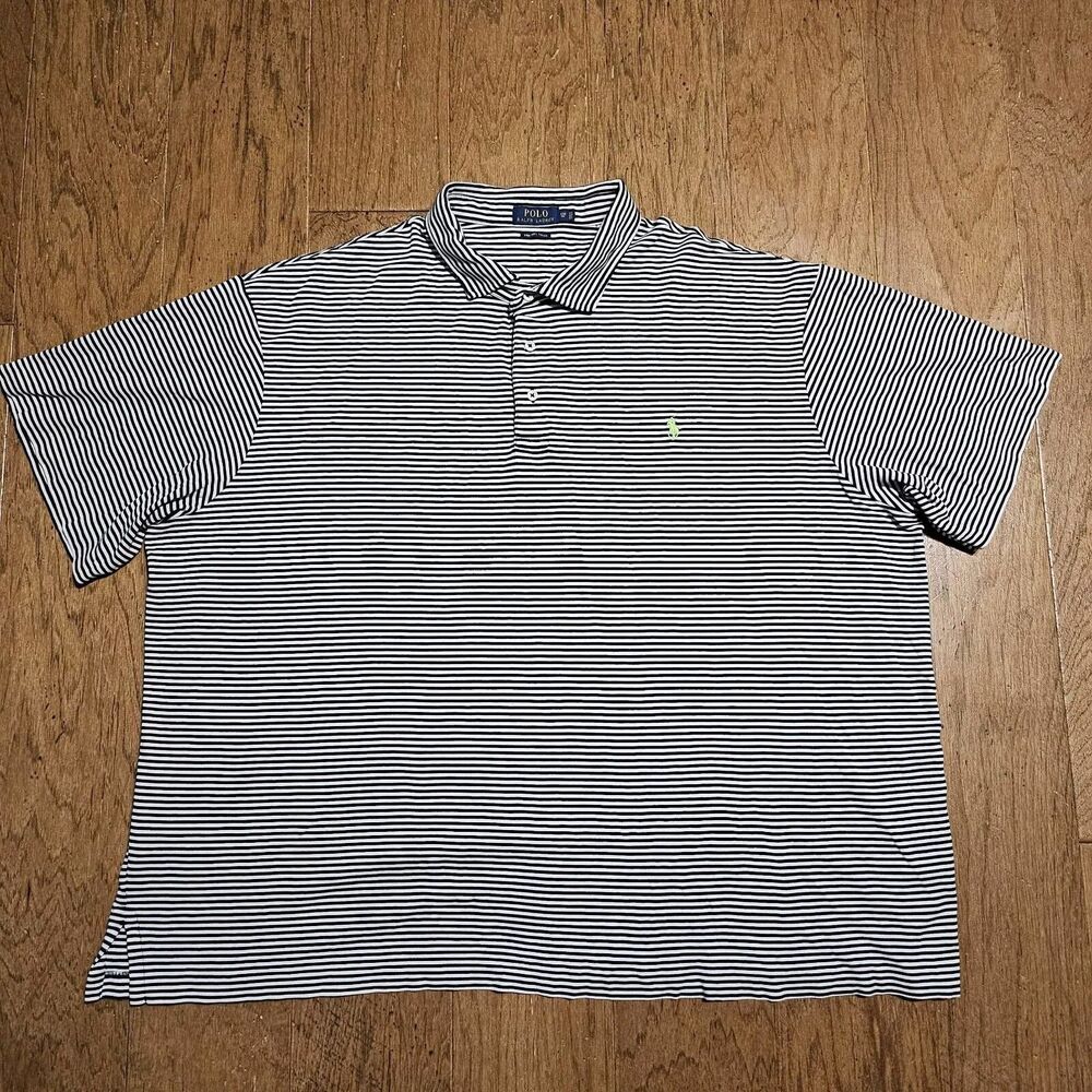 Polo Ralph Lauren Shirt Men 4XB Big Short Sleeve Polo Pima Soft Touch Pony